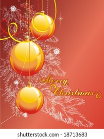 Christmas background, vector illustration