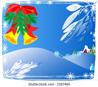 Christmas background, vector illustration