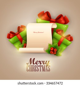 Christmas background. Vector illustration.