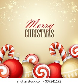 Christmas background. Vector illustration.