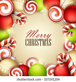 Christmas background. Vector illustration.