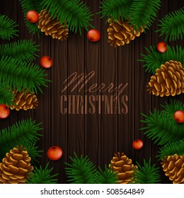 Christmas background. Vector illustration.