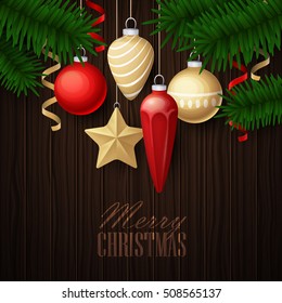 Christmas background. Vector illustration.