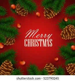 Christmas background. Vector illustration.