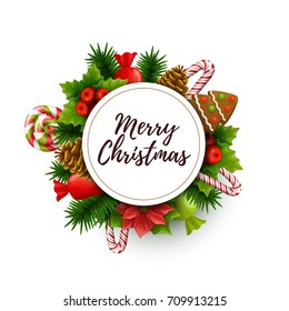 Christmas background. Vector illustration.