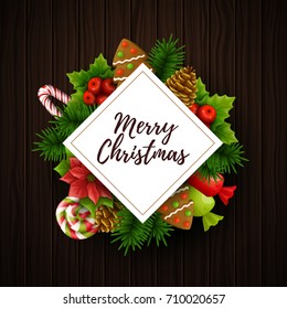 Christmas background. Vector illustration.