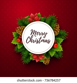 Christmas background. Vector illustration. 