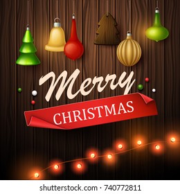 Christmas background. Vector illustration. 