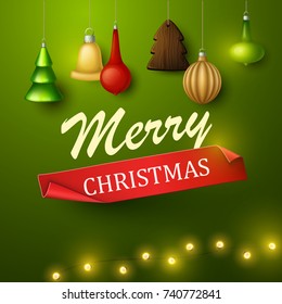 Christmas background. Vector illustration. 
