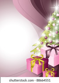 Christmas Background. Vector Illustration.
