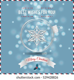 Christmas background. Vector illustration. Blank template.