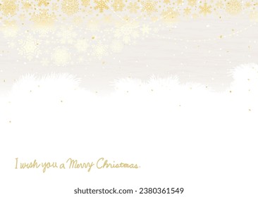 Ilustración vectorial de fondo de Navidad con una atmósfera elegante y rica como copos de nieve y piel