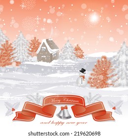 Christmas Background - Vector Illustration, Graphic Design Editable For Your Design
