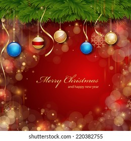 Christmas Background - Vector Illustration, Graphic Design Useful For Your Design 