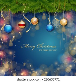 Christmas Background - Vector Illustration, Graphic Design Useful For Your Design