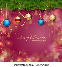 Christmas Background - Vector Illustration, Graphic Design Useful For Your Design