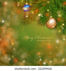 Christmas Background - Vector Illustration, Graphic Design Useful For Your Design