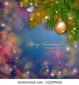 Christmas Background - Vector Illustration, Graphic Design Useful For Your Design