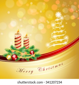 Christmas Background - Vector illustration, Graphic Design, Editable For Your Design