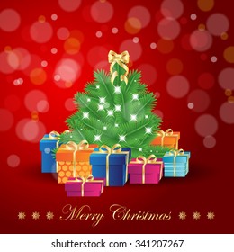 Merry Christmas Happy New Year Design Stock Vector (Royalty Free ...