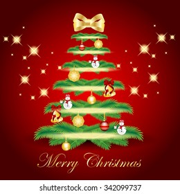 Christmas Background - Vector illustration, Graphic Design, Editable For Your Design