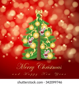 Christmas Background - Vector illustration, Graphic Design, Editable For Your Design