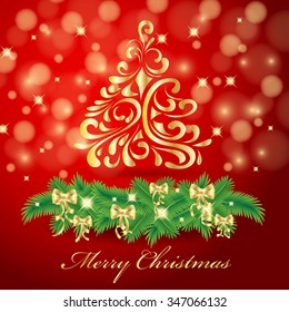 Christmas Background - Vector illustration, Graphic Design, Editable For Your Design 