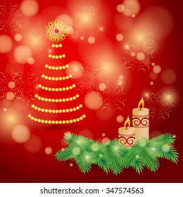 Christmas Background - Vector illustration, Graphic Design, Editable For Your Design 