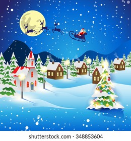 Christmas Background - Vector illustration, Graphic Design, Editable For Your Design