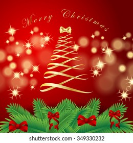Christmas Background - Vector illustration, Graphic Design, Editable For Your Design    