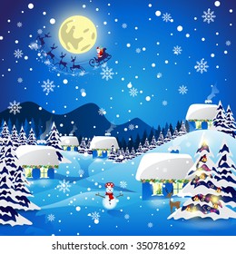 Christmas Background - Vector illustration, Graphic Design, Editable For Your Design