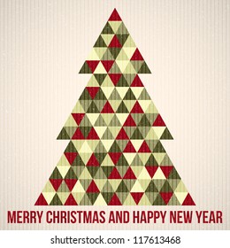  Antecedentes de Navidad. Ilustración vectorial. Feliz Navidad.Feliz Año Nuevo. Patrón vectorial. Vector vintage.Árbol de Navidad. Textura de papel. Cartón realista