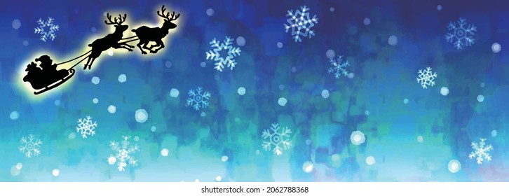christmas background vector illustration with santa claus