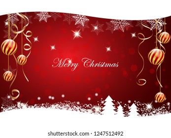 Christmas background. Vector illustration. Winter holiday.