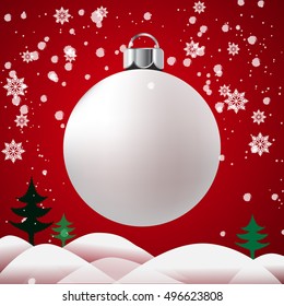 Christmas background. Vector illustration for your design.
