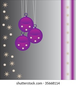 Christmas background vector --> Purple baubles (for raster version see Portfolio)