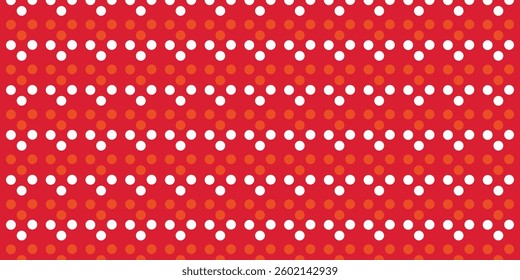 Christmas background. Vector red and yellow polka dot