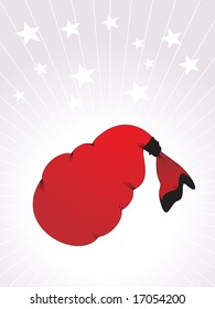 fondo de navidad con tapa de santa vector, fondo de pantalla