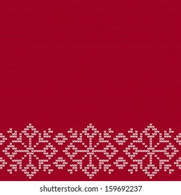 Christmas Background. Vector Snowflake Jumper Pattern 