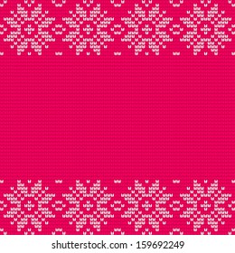 Christmas background. Vector snowflake jumper pattern 