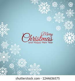 Christmas background vector template snowflake