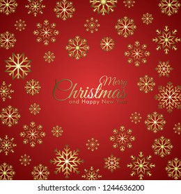 Christmas background vector template various snowflake