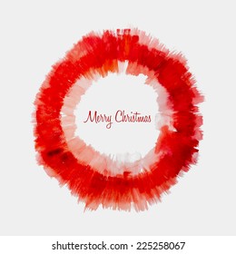 Christmas Background - Vector Watercolor Ring Stain.