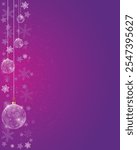 Christmas background with violet balls, violet ornament Christmas background with balls, Vector illustration, violet Christmas balls background EPS10