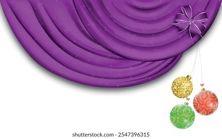 Christmas background with violet balls, violet ornament Christmas background with balls, Vector illustration, violet Christmas balls background EPS10