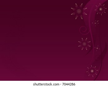 Christmas background. Violet background with a snowflakes and curls.