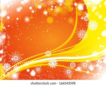 Christmas background with a wavy line pattern