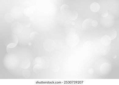 Fondo De Navidades Con Luz Bokeh Blanca. Feliz Año Nuevo Fondo de pantalla. Anuncio de celebración. Ilustración vectorial