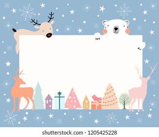 Christmas Background White Copy Space Taxt Stock Vector (Royalty Free ...