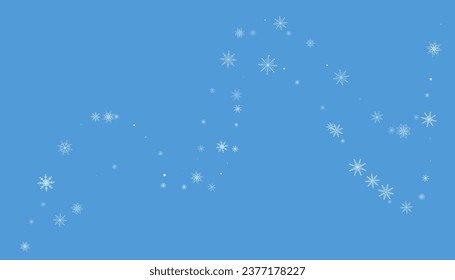 Fondo de Navidad. Deliciosos copos de nieve blancos en un fondo azul. Diseño de vacaciones de Año Nuevo